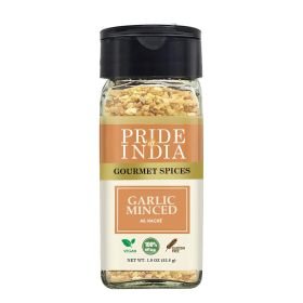 Pride of India ��� Garlic Minced ��� Gourmet Seasoning ��� Ideal for Dips/Sauces/Bread/Salad/Stir-Fries ��� Ideal Pantry Condiments ��� Easy to Use (size: 1.9 oz)