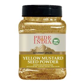 Pride of India ��� Yellow Mustard Ground ��� Gourmet Spice - Ideal for Pickles/Mustard Dressing/Sauces/ Hotdogs ��� Preservatives & Additives Free ��� (size: 8 oz)